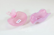 2 Murano-Glasschalen, rosa,