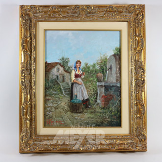 Gemälde ''Bäuerin am Brunnen''