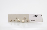 7 Paar Ohrstecker, 585er GG-Montierung
