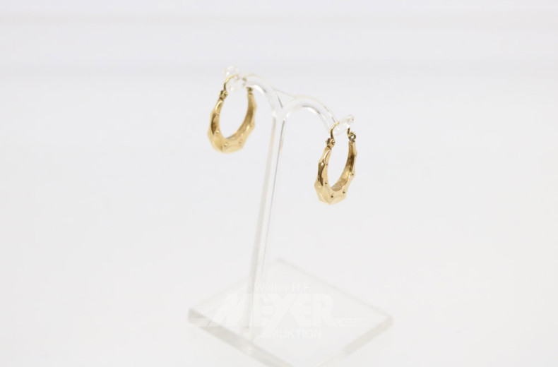 3 Paar Ohrhänger- und Stecker, 585er GG