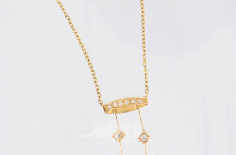 Kette, 333er GG mit Anhänger, ca. 4g.