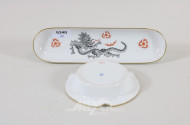 2 Teile Porzellan MEISSEN, Drachendekor: