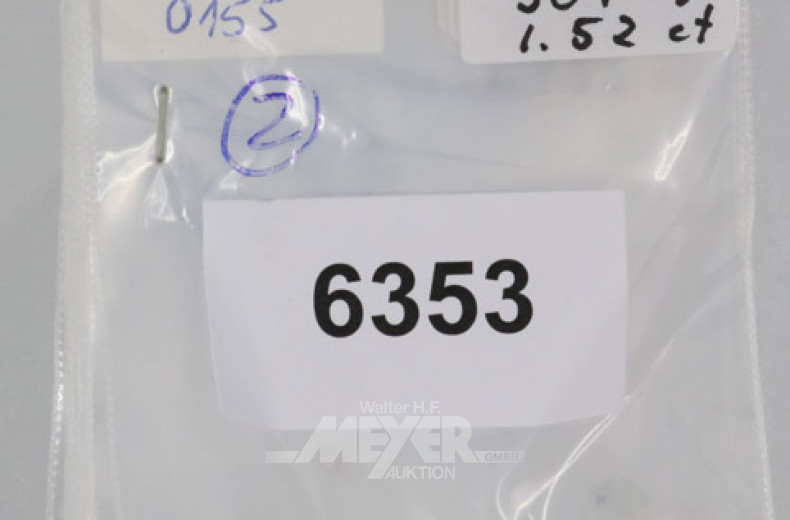 10 Roh-/Labordiamanten, zus. ca. 15,9 ct