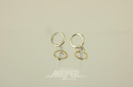Paar Ohrhänger, 585er GG, ca. 3 g.