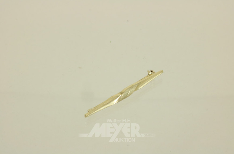 Anstecknadel, 333er GG, ca. 1,5 g.