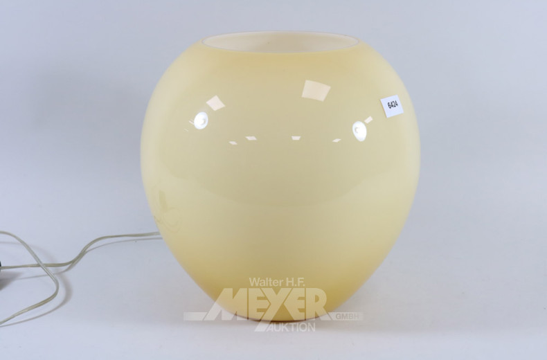 Boden-Glaslampe, beige, dimmbar mit