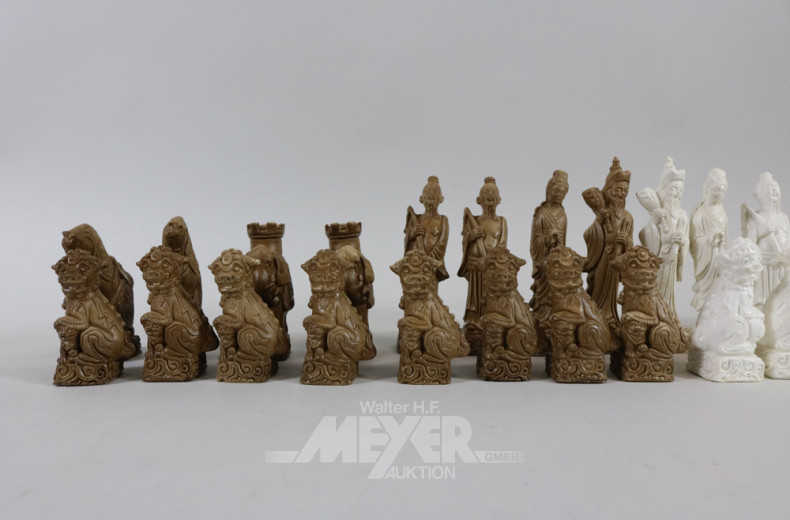 Satz Schachfiguren, asiatisch