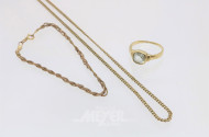Kette, 1 Armband, 1 Ring,