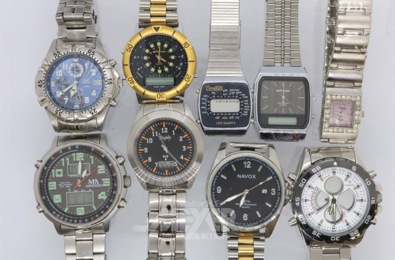 37 Armbanduhren (Damen und Herren), u.a.: