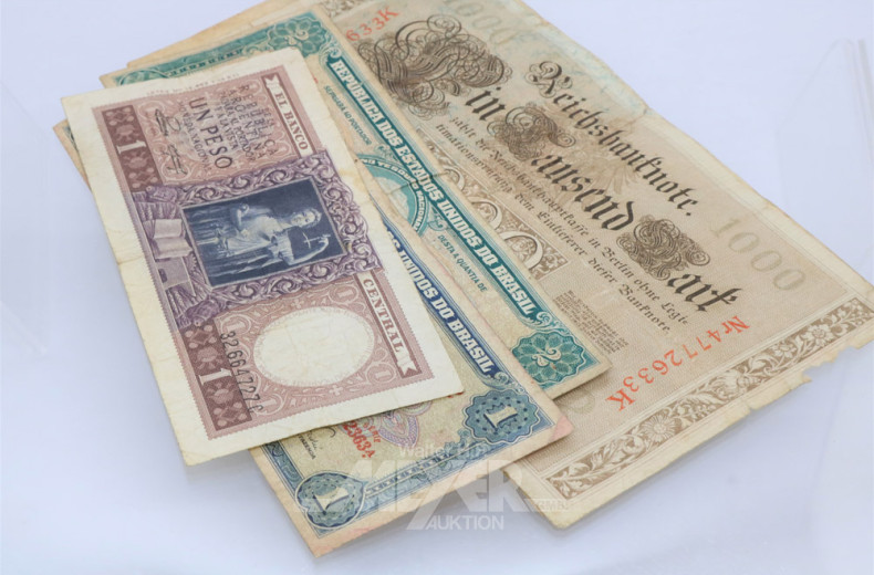 9 Münzen u. Medaillen, u.a. USA, GB sowie