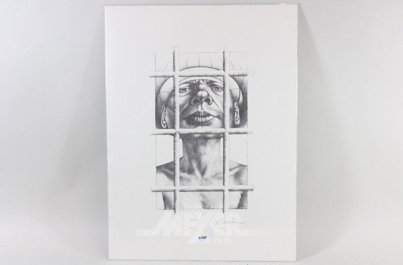 3 versch. Litografgien/Radierungen,