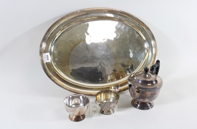 Posten versch. Plated: Kaffeekanne,