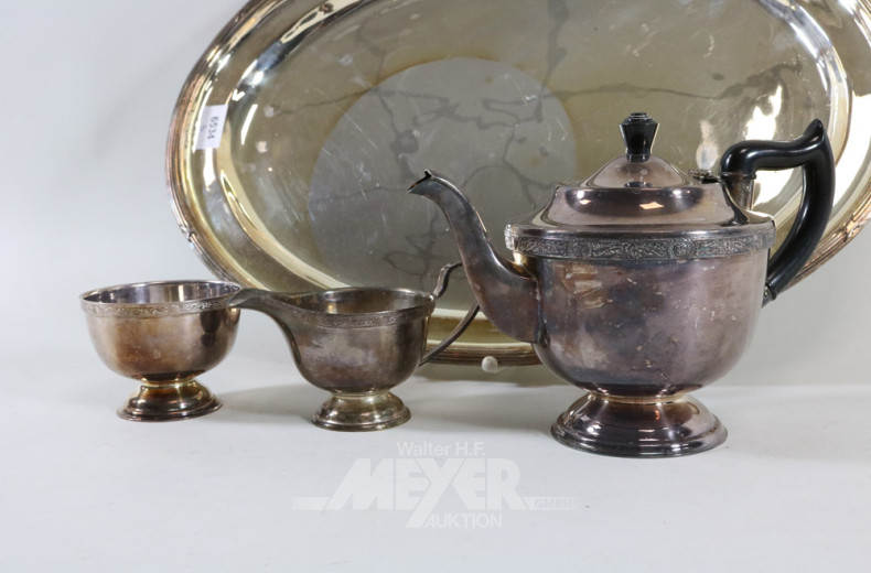 Posten versch. Plated: Kaffeekanne,