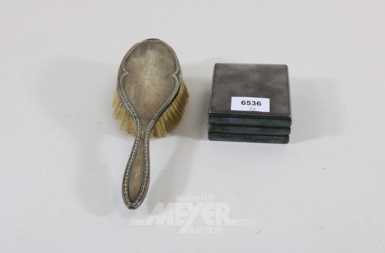 Deckeldose, Silber 800er, Innen Holz