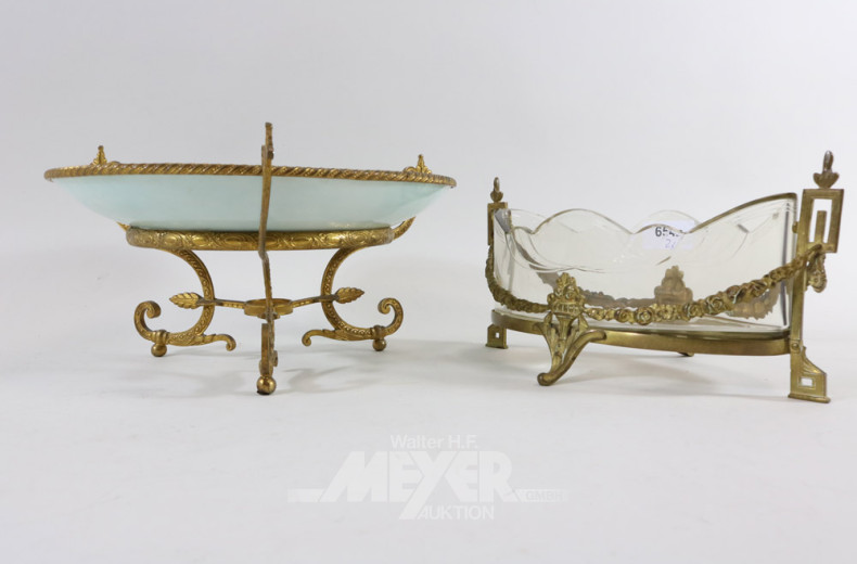 Tischaufsatzschale und 1 Giardiniere