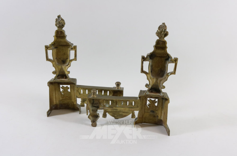 Paar Kaminhunde, Messing