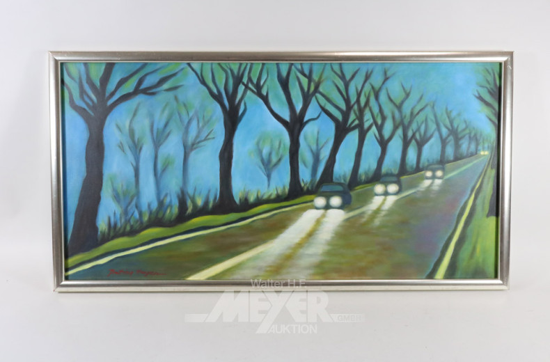 Gemälde, ''Allee bei Nacht''