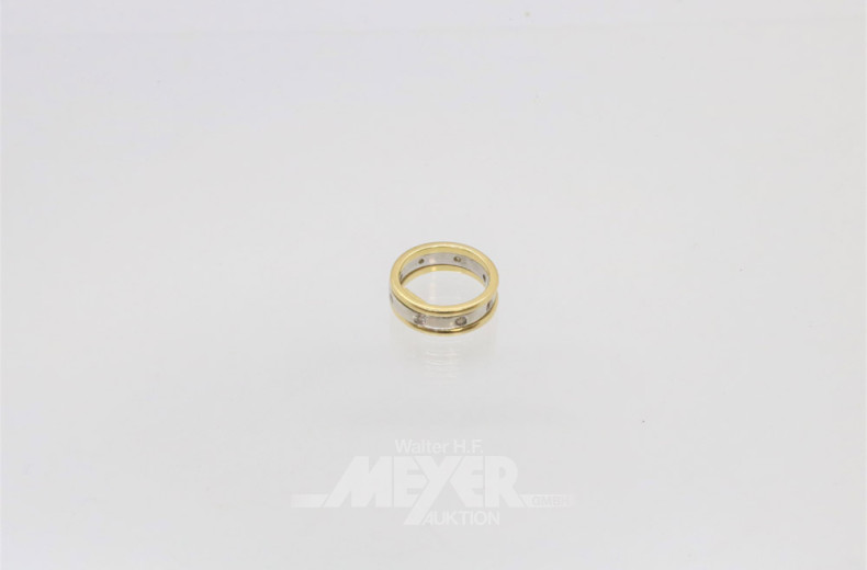 Damenring, 750er GG/WG, ca. 6 g.,