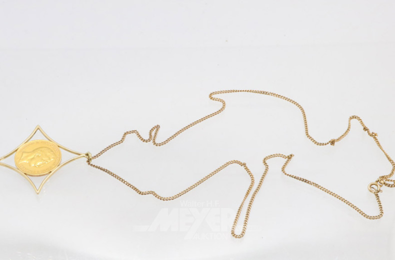 Kette, 333er GG, ca. 17 g., mit