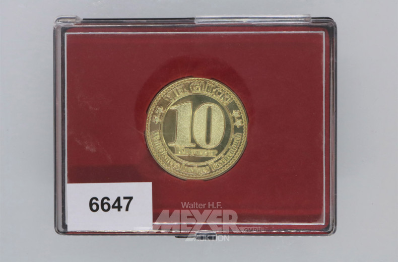 Medaille 65 Jahre Dagobert Duck,