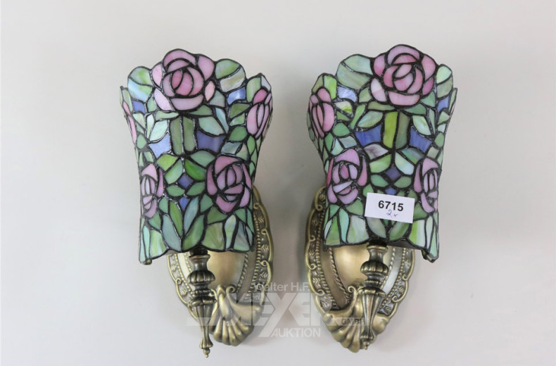 Wandlampenpaar im Tiffanystil