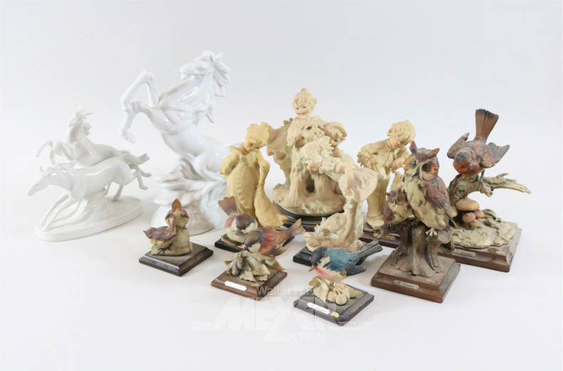 Posten div. Figuren: Vögel, Kinder