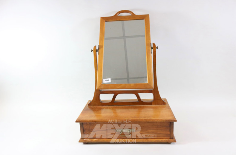 Frisierspiegel, Holz mit Schublade