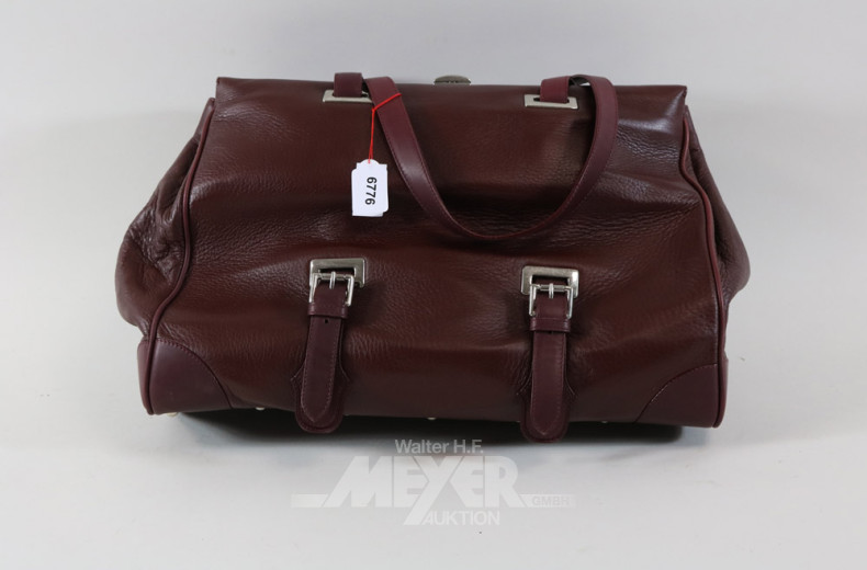gr. Damenhandtasche, bordeaux,