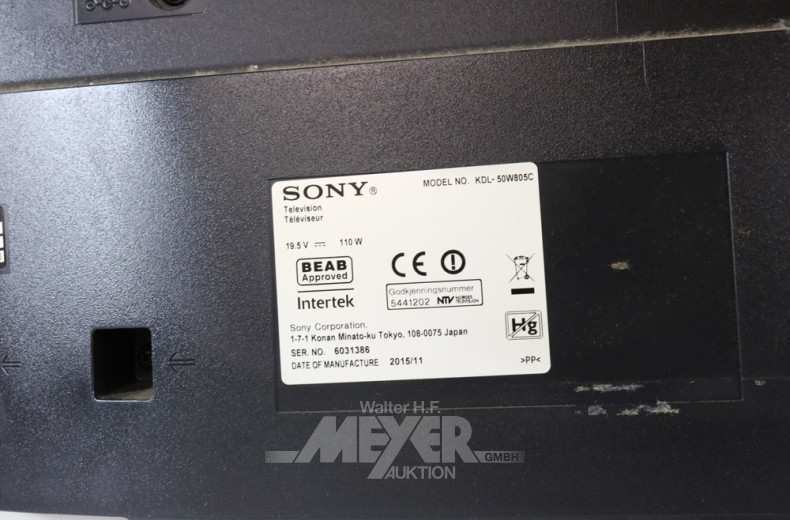 TV-Gerät SONY, Modell: BRAVIA