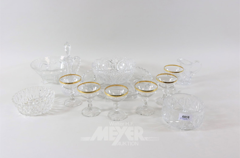 Posten div. Gläser u. Schalen