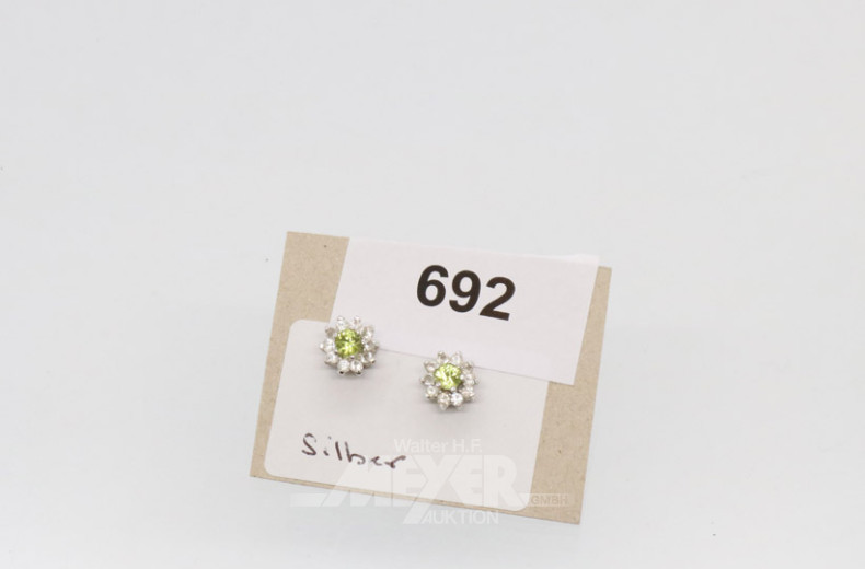 Paar Ohrstecker, Silber