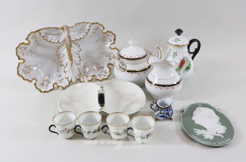 Posten versch. Porzellan-Dekorationen: