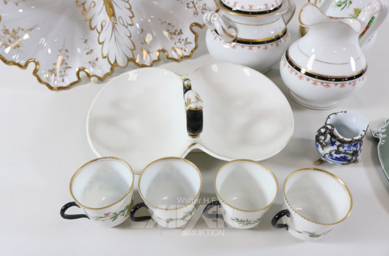 Posten versch. Porzellan-Dekorationen: