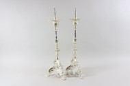 Paar ''Altarleuchter'', Metall;