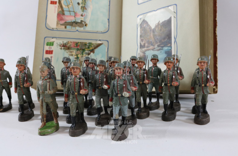 kl. Posten ELASTOLIN Soldatenfiguren,