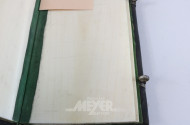 antikes Notizbuch, Leder mit Beschlag,