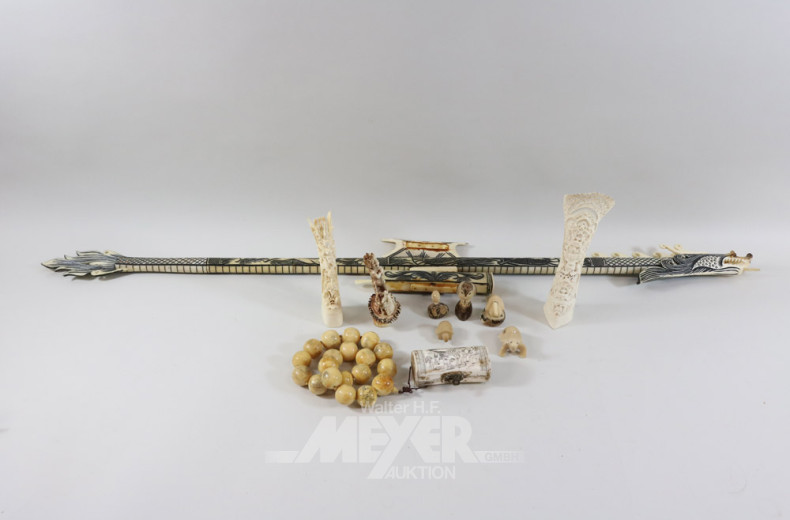 Konvolut Hornschnitzerein: