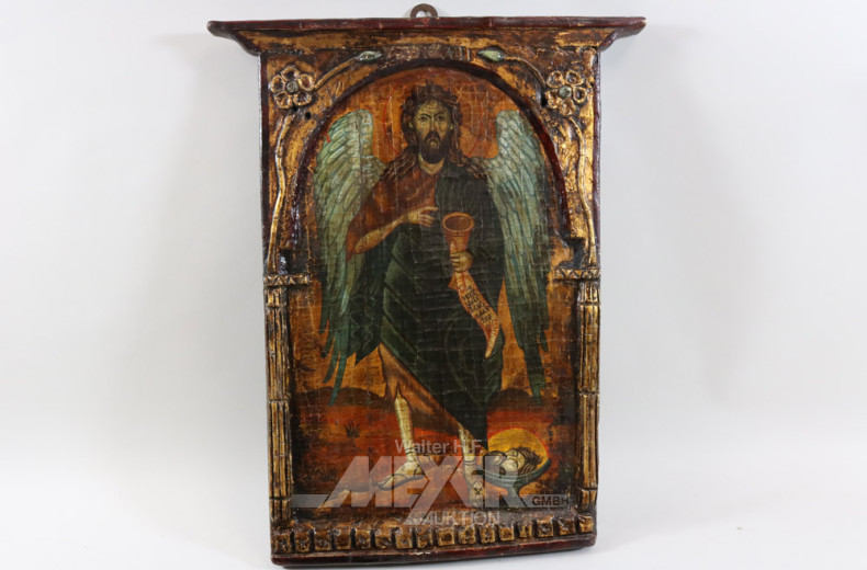 4 Ikonen-Kopien und eine Metallplakette