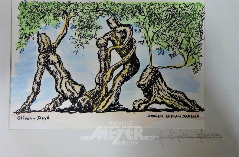 Posten versch. kl. Bilder und Gemälde