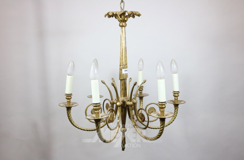 Kronleuchter, Metall, 6-flammig