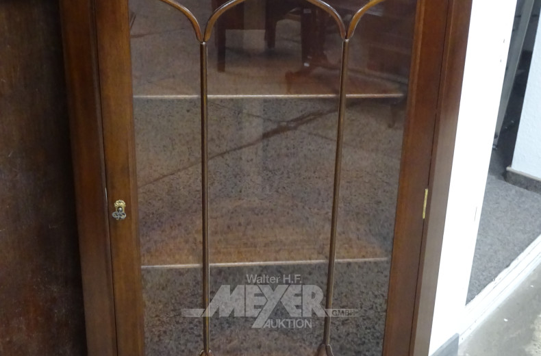 kl. Eckvitrine, Mahagoni, 1-türig