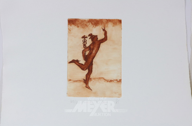 2 Radierungen ''Hermes'' 30760 u. 60/60