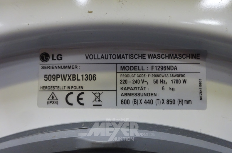 Waschmaschine LG, Inverter Direkt Drive,