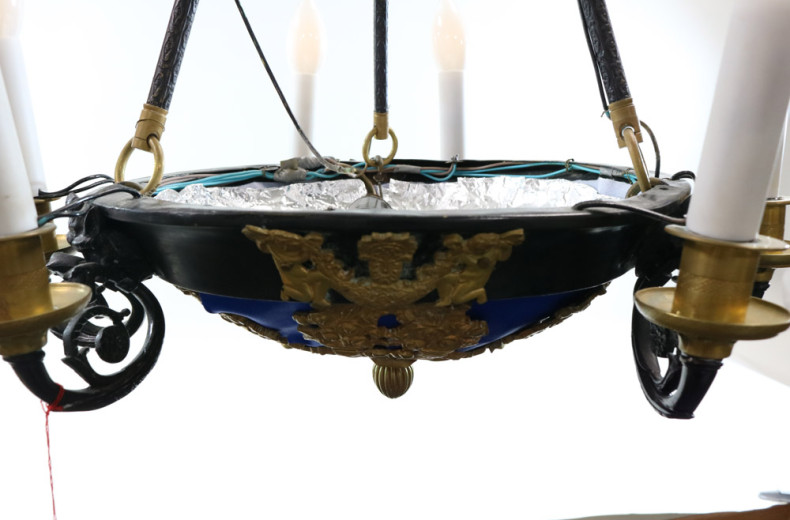 schwere Deckenlampe, 6-flammig, nachtr.