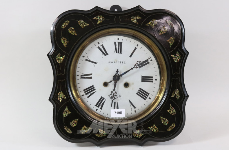 Wanduhr MAYOUSSE, Holzkasten, gelackt