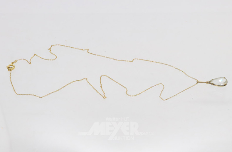 Kettchen, 585er GG, mit hellblauen