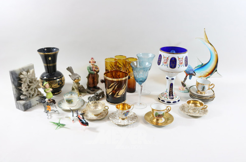 Posten Porzellan u. Glas: