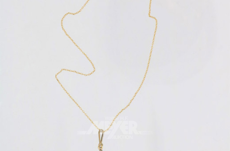 Kettchen, 585er GG, mit hellblauen