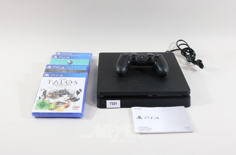Playstation 4 SONY, inkl. 4 Spiele u.