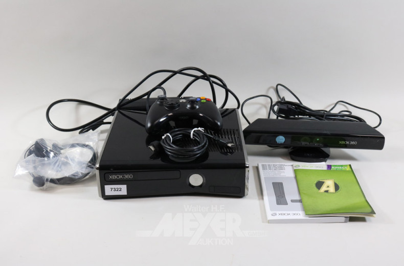 Spielekonsole XBOX 360, schwarz,